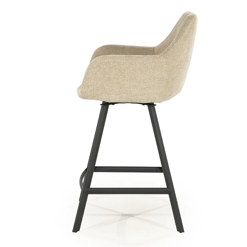 Bliss barstol med armlener - taupe