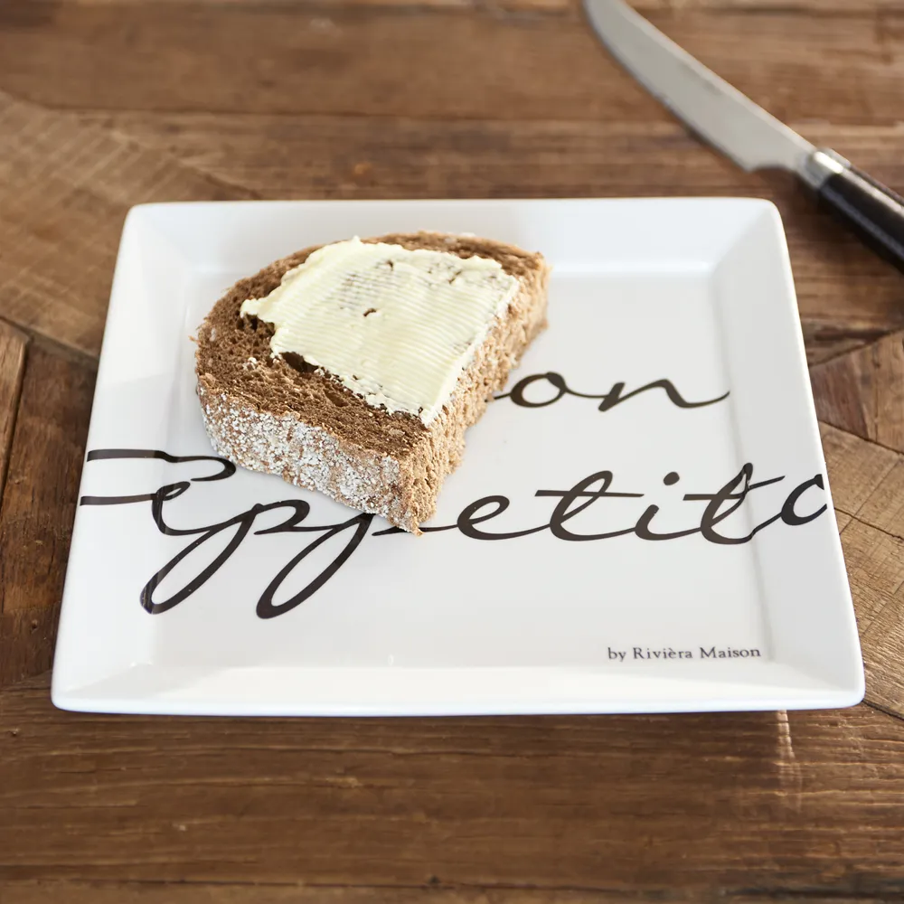 Buon Appetito firkantet tallerken 18 x 18 cm