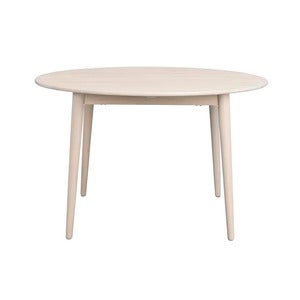 Tyler spisebord Ø120-165 cm hvitpigmentert eik