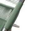 Spaghetti solstol i sage green aluminium