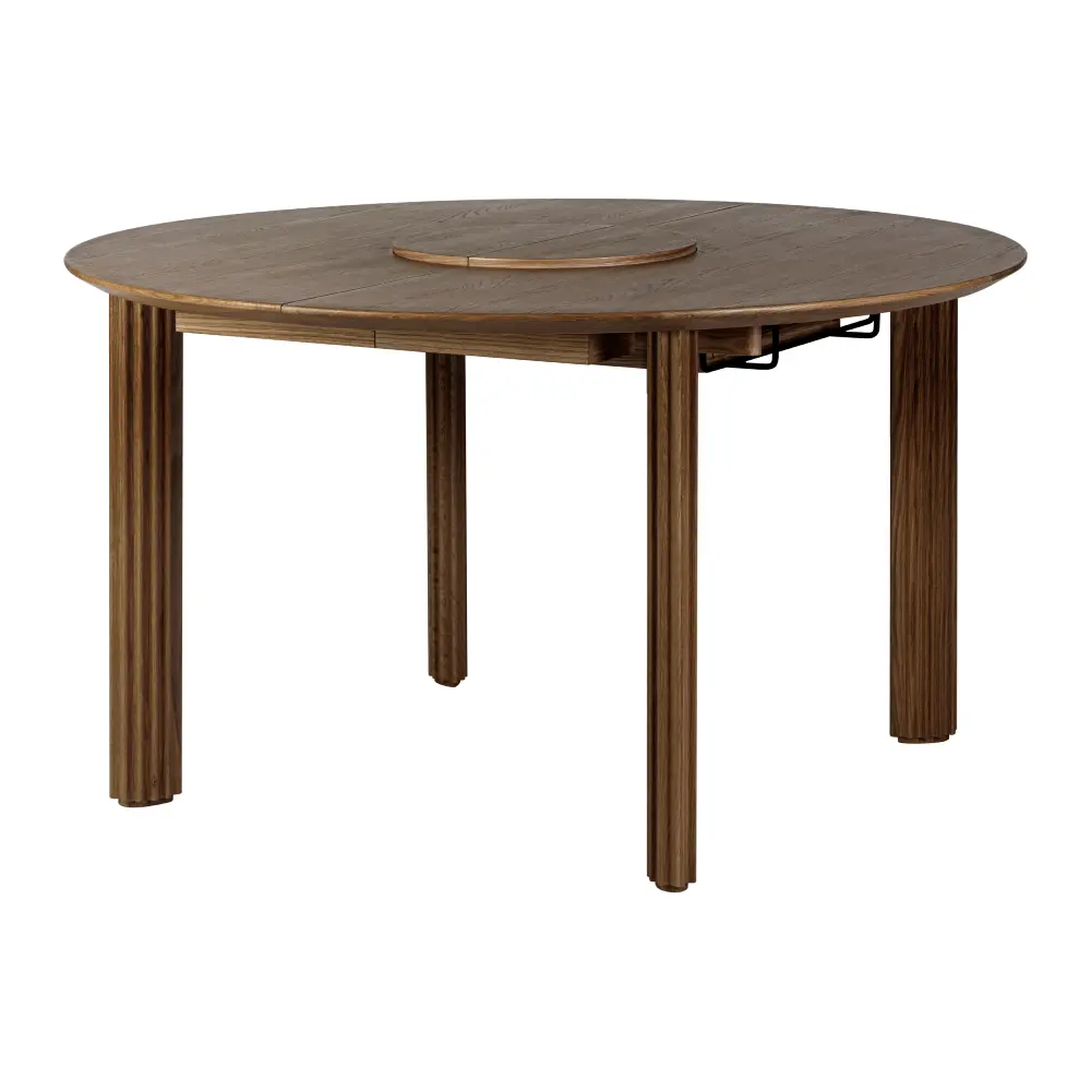 Comfort Circle Spisebord med uttrekk 132-202x132 Dark Oak