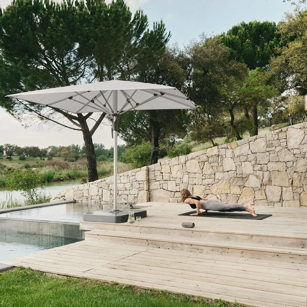 Fortello 350x350 cm parasoll alu Cat.2 158 Off white