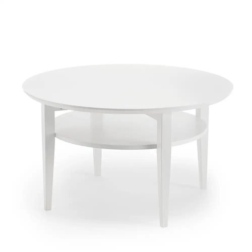 Tango salongbord Ø90 cm hvitbeiset eik