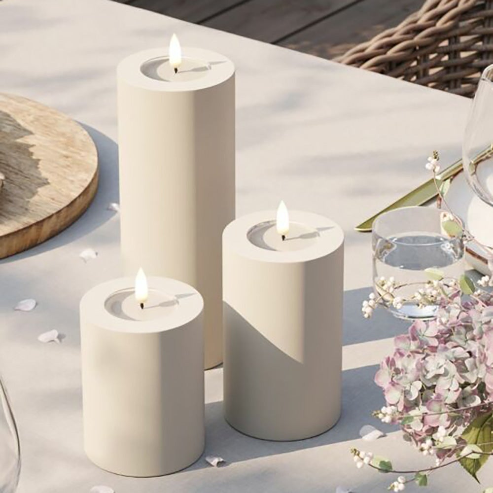  LED utendørs blokklys 7,5x 10 cm sand