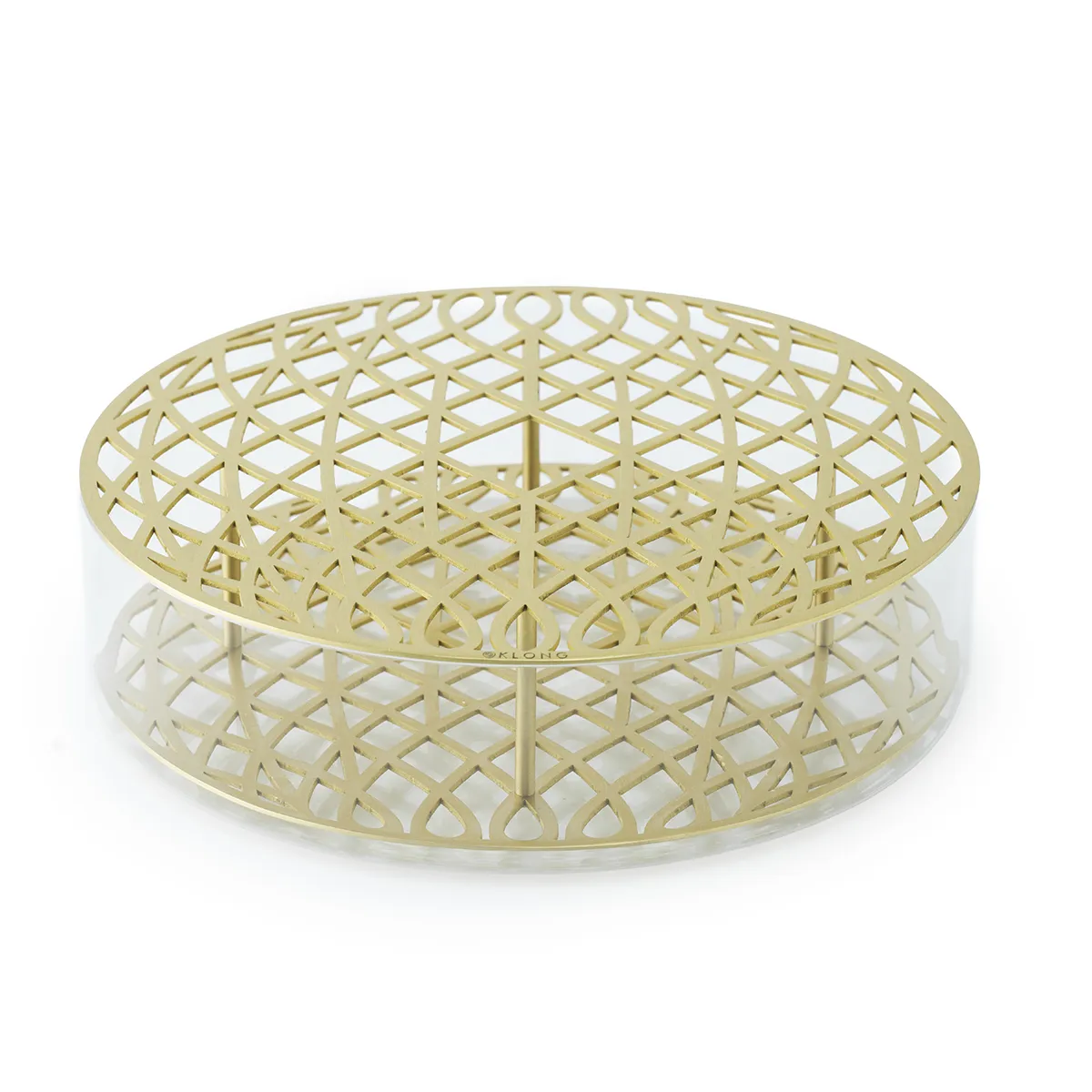 Äng Optimum Brass Ø21,9xH6,2 cm Messing, Glass Klong