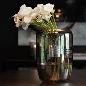 Reef-vase i munnblåst glass Ø28 cm Smoke Grey