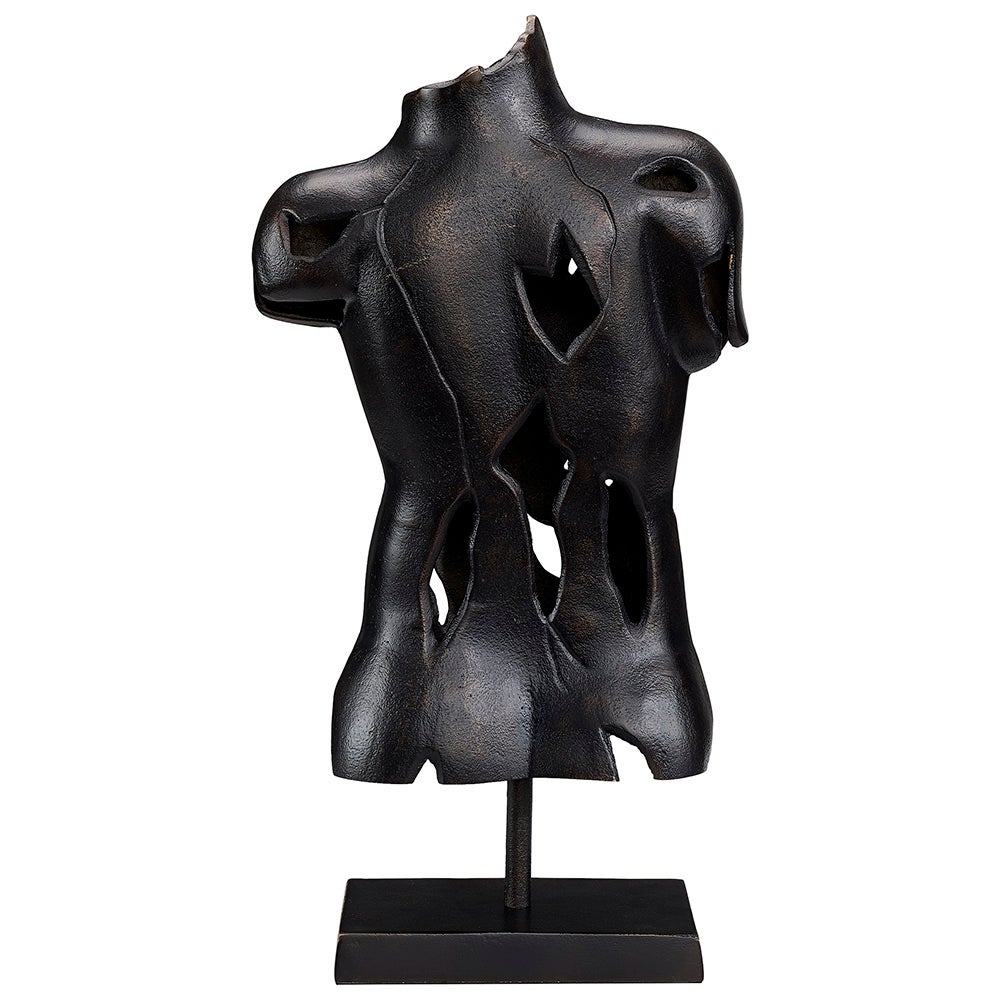 TORSO-statue i metall-antikk bronse