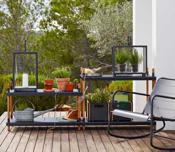 Frame Hylle 83cm Teak/Hvit