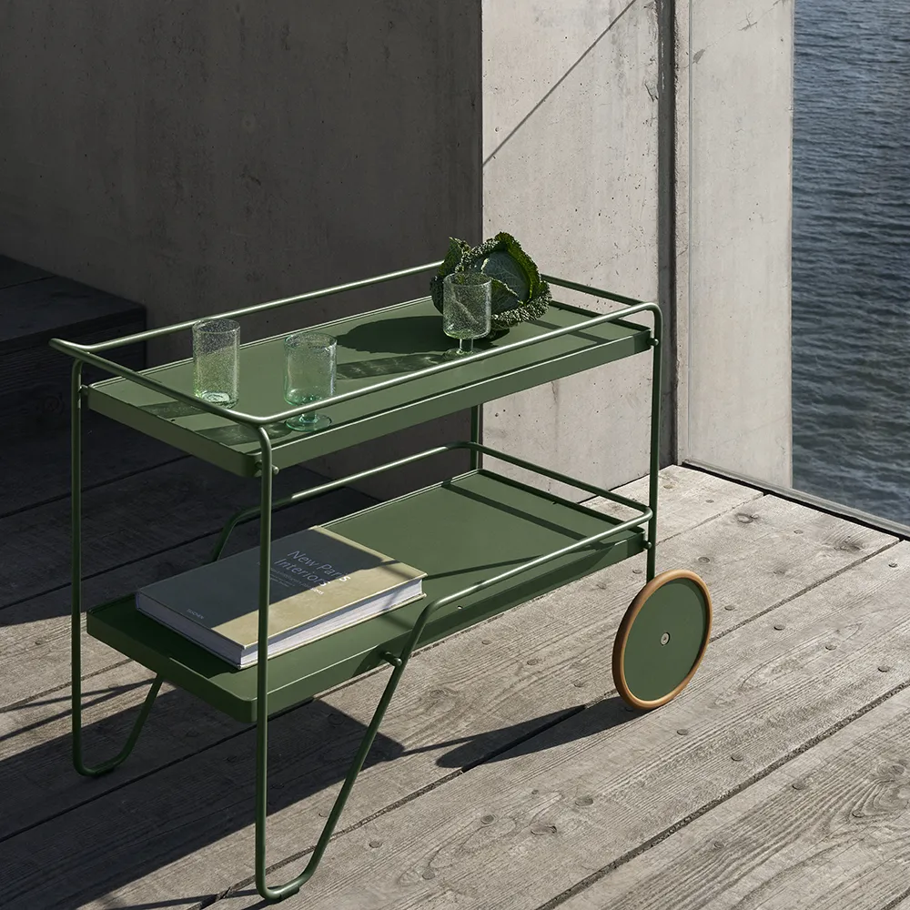 Click Serving cart Mono Olive green