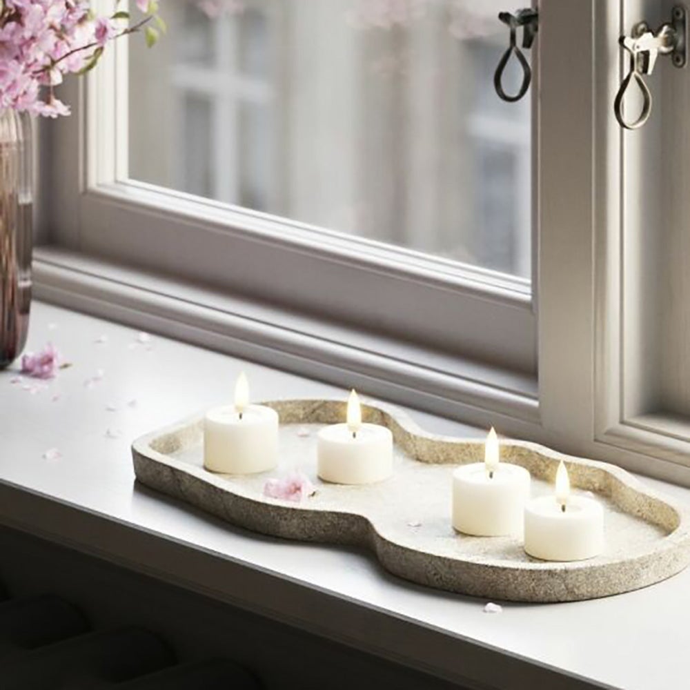 LED telys 2-pakning 4,1x4,5 cm hvit