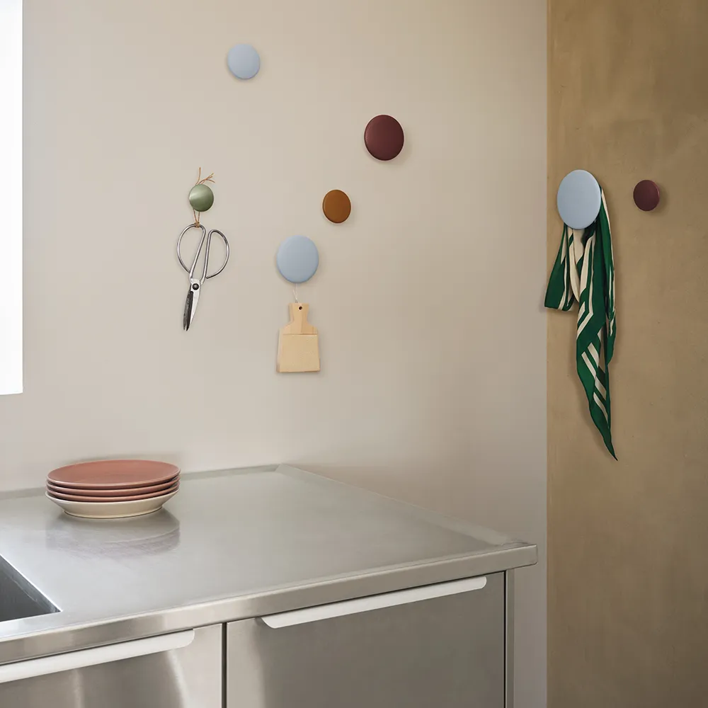 Dots Wood Ø9 cm - Burgundy