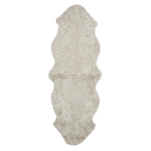 Curly Fårskinn dubbelt 60x180 cm Sand