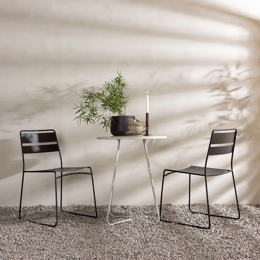 Lina spisestol svart 2-pakning