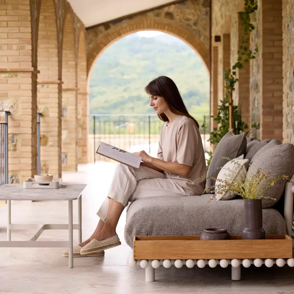 Twist salongbordunderstell, rektangulært, sand, aluminium