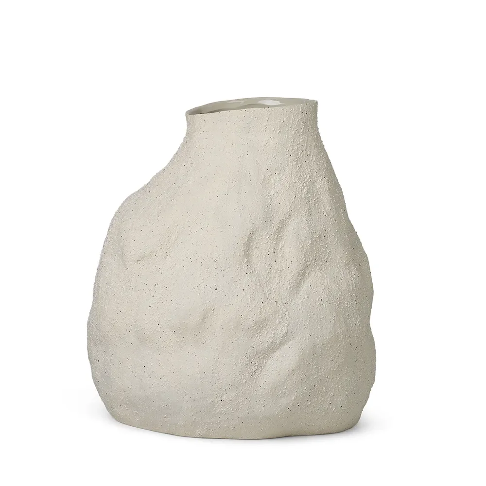 Vulca Vase - Large - Off-white Stone