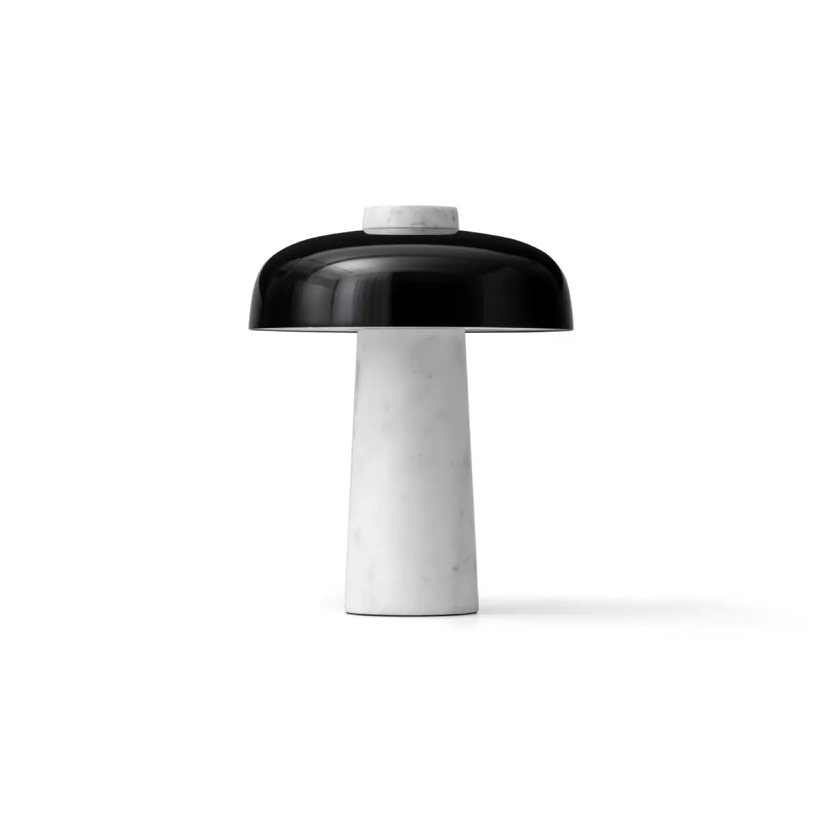 Reverse bordlampe, marmor, Carrara/aluminium, svart