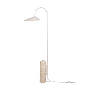 Justerbar Gulvlampe med Travertinfot Arum Cashmere