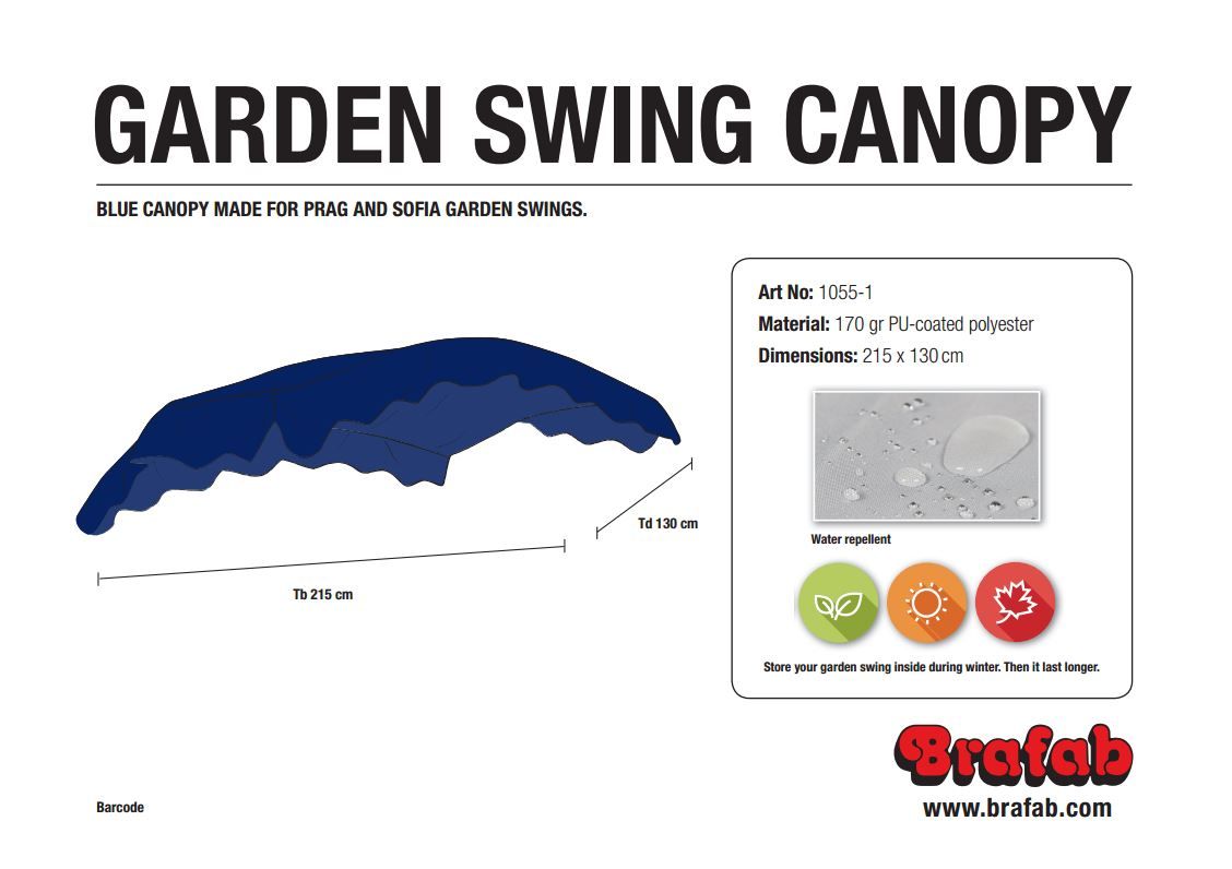 Hammocktak hvelvet blått Brafab