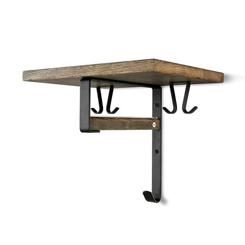 Cott hattehylle Svartbeiset eik/mattsvart stål