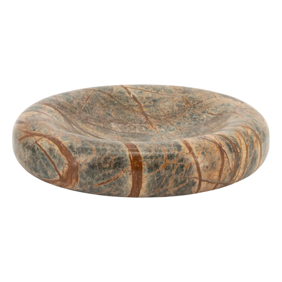 Donut small Skål 25x25x5 cm Marmor Brun