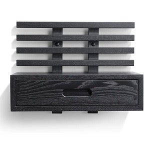 Zece Nattbord med skuff Svartbeiset ask