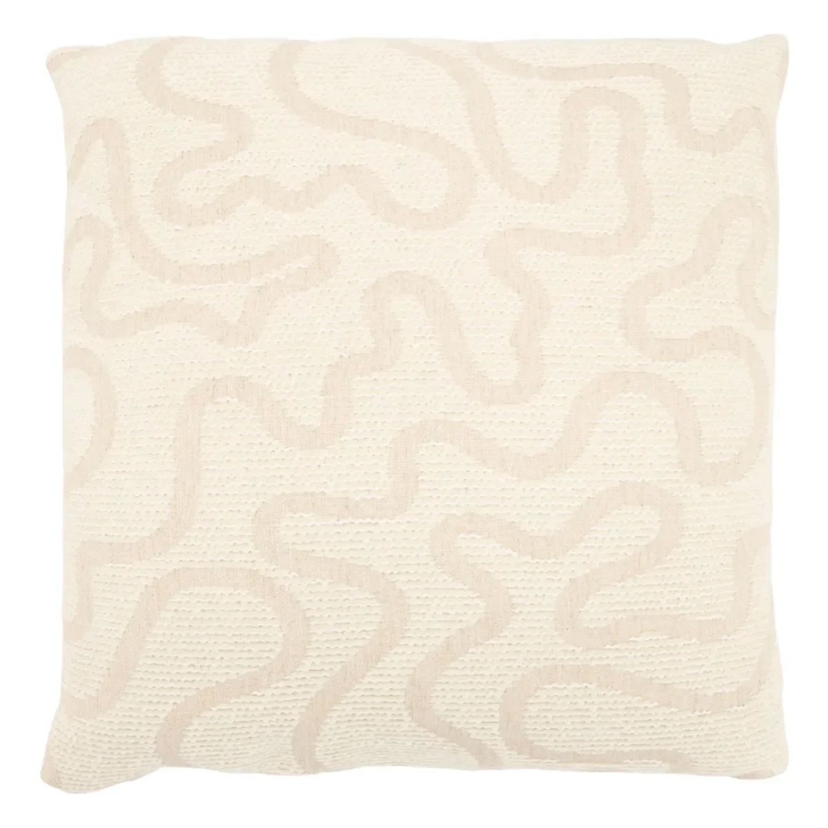 Vev pute 45x45x12 cm polyester beige