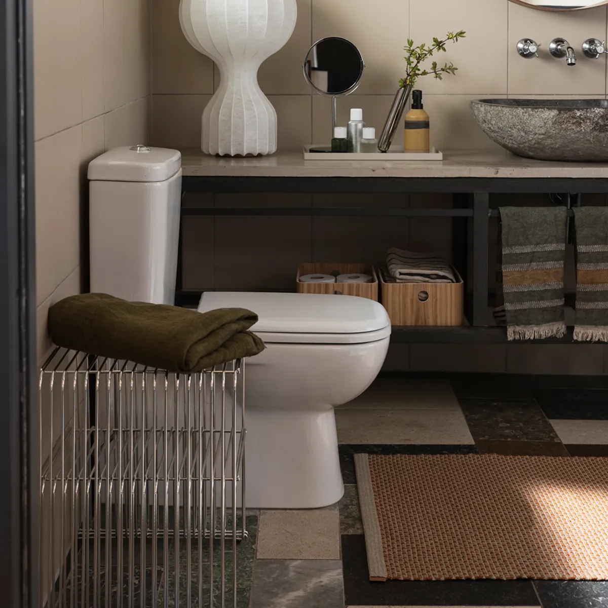 Vaskbar Plastmatte NILS Rust 70x120 cm
