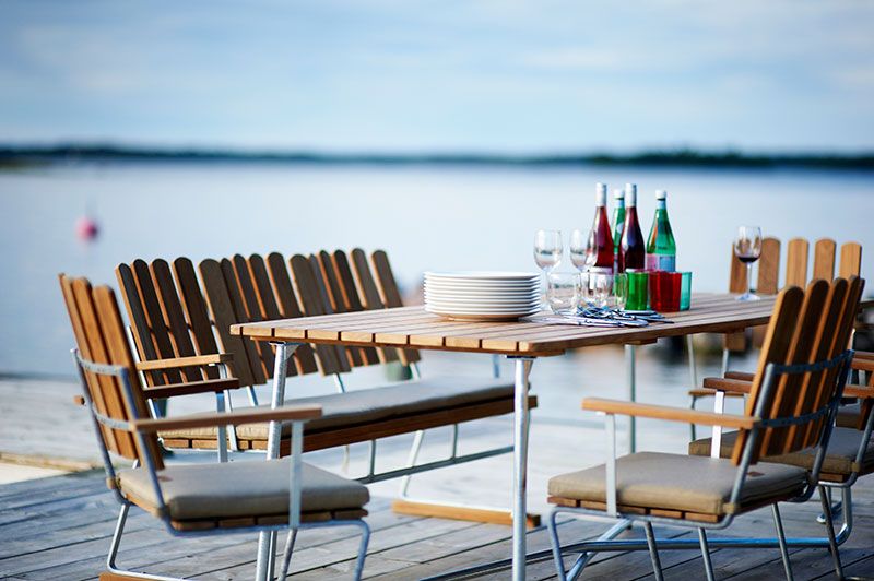 L105 avlastningsbord teak Grythyttan Stålmöbler