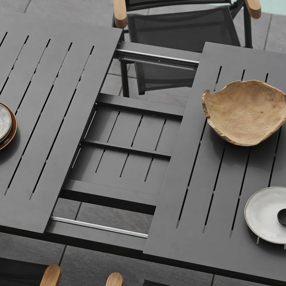 Lomma spisebord 100x194-312 cm antrasitt