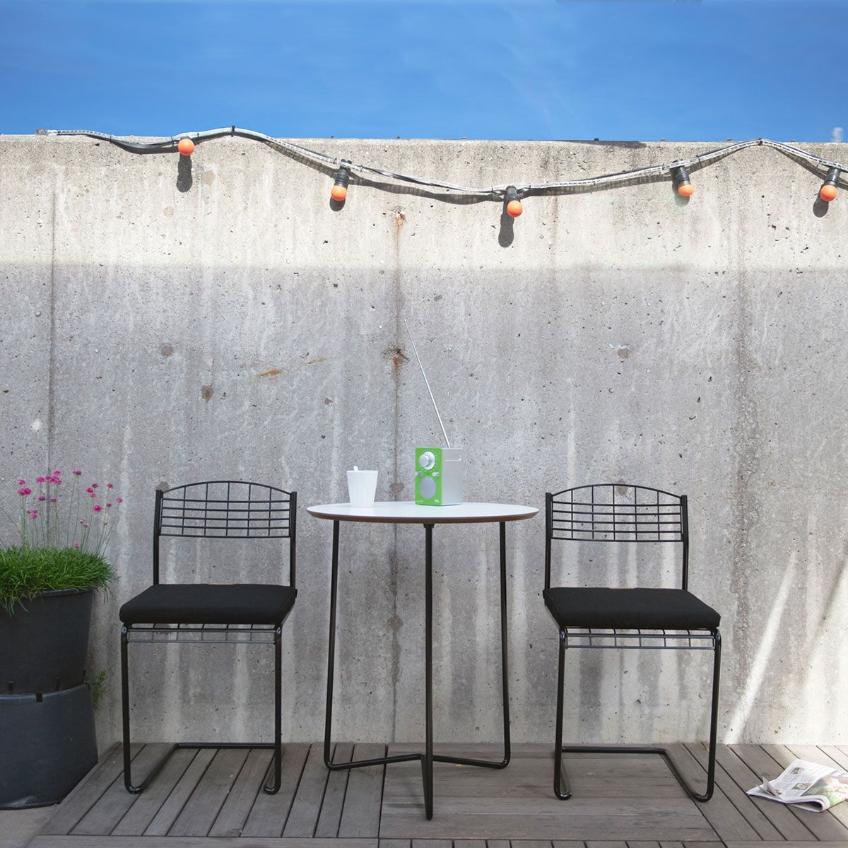 Hight Tech cafégruppe svart Grythyttan Stålmöbler