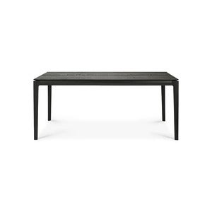 Bok Spisebord 100x180-280 cm Svartlakkert eik