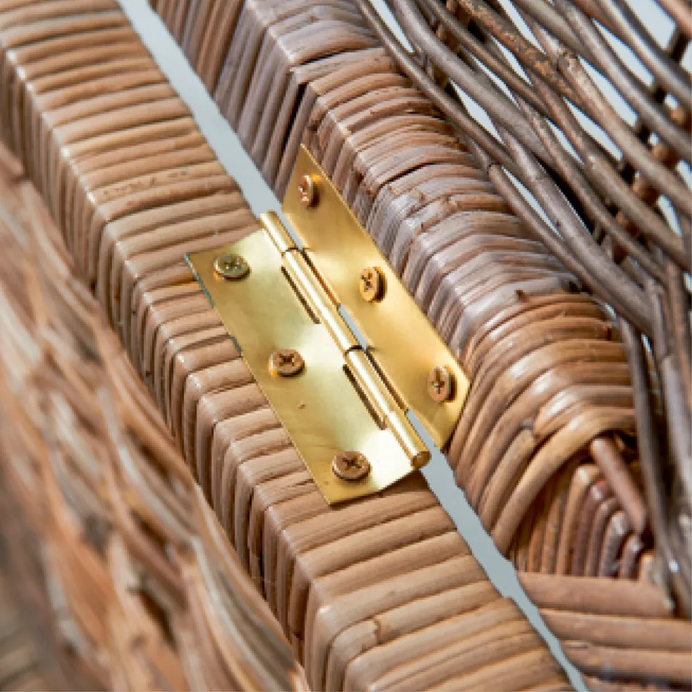  Rustikk rottingkiste, 160x40 cm