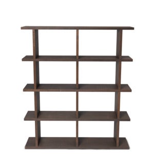 Kona Bokhylle 2x4 - Mørkbeiset eik