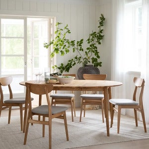 Rodham stol eik/lysgrå