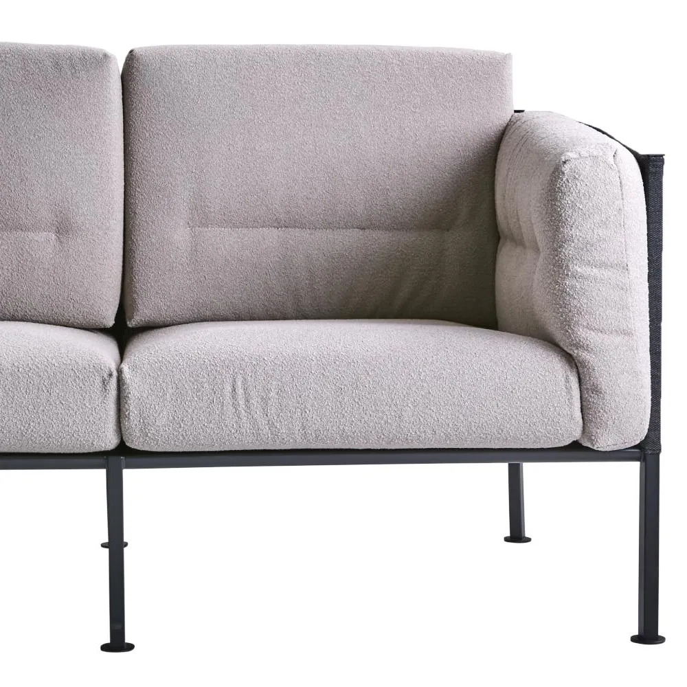 DELUX Sofa - Teddy Beige/ Svart