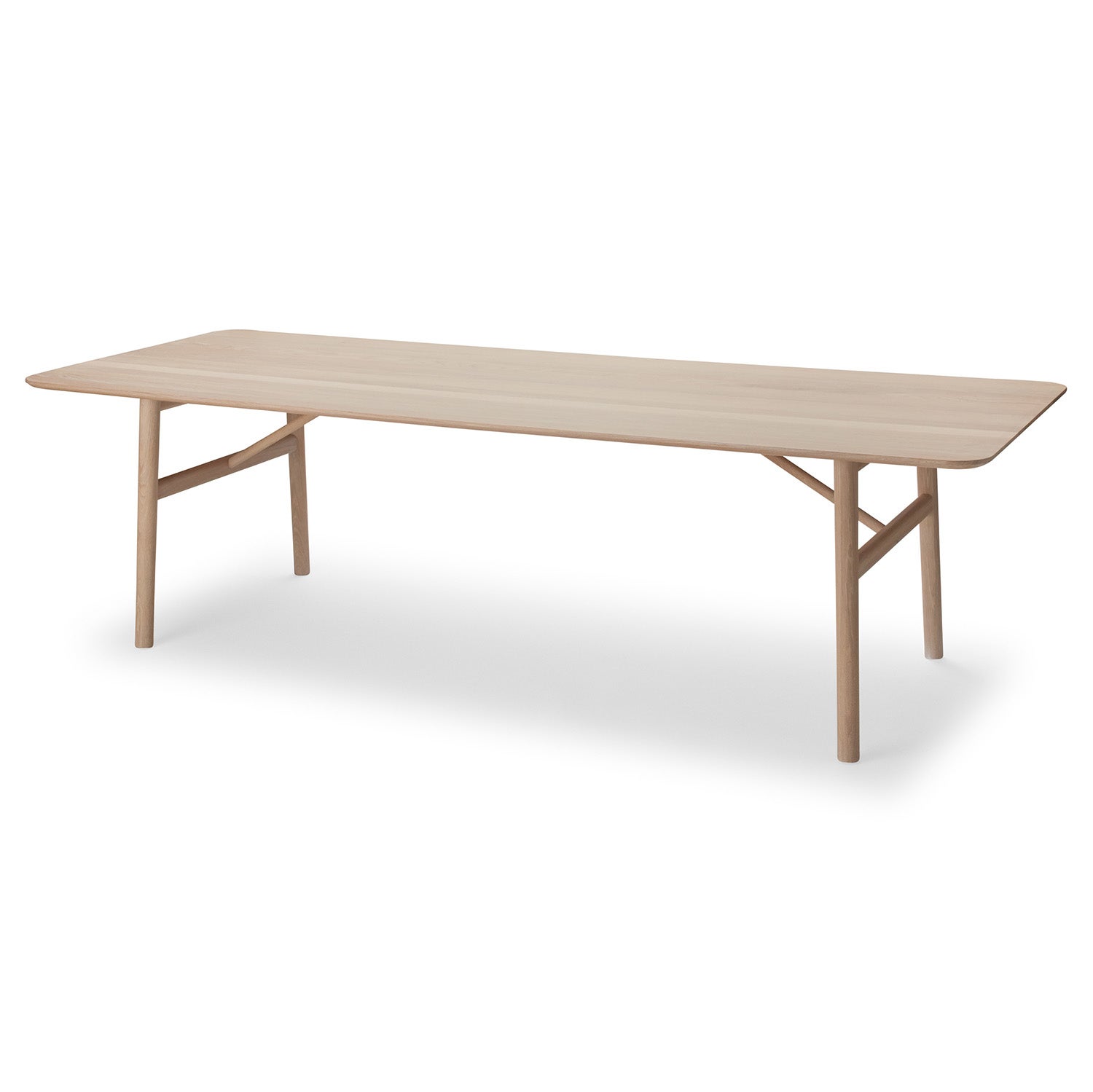 Hven Spisebord 260 cm Hvit Oljebehandling