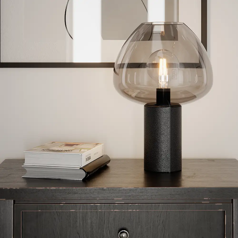 Cozy Bordlampe Svart/Grå