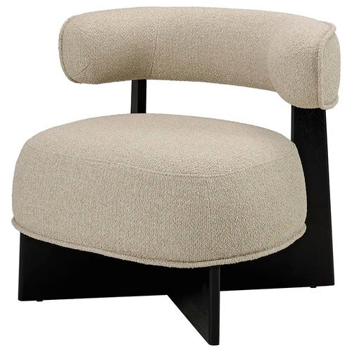 Porto lenestol i stoff Rhyme beige