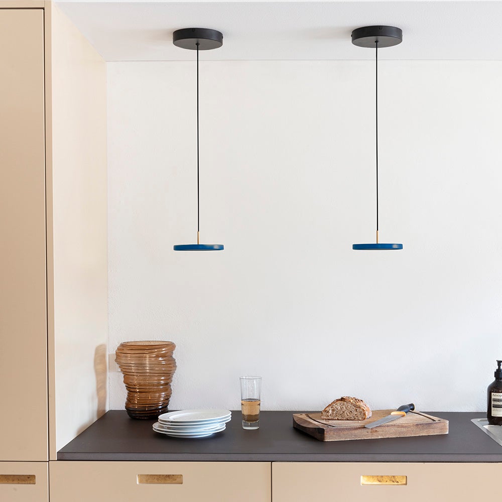 Asteria Micro Taklampe Ø15 cm Petrol Blue