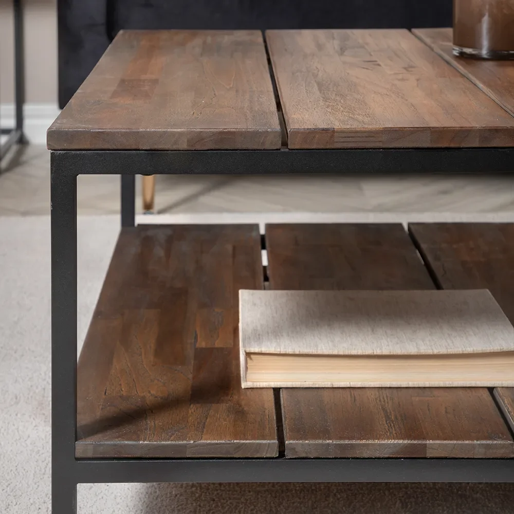 Padang Salongbord 80x80 cm teak