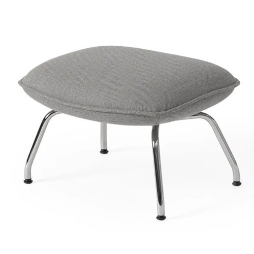 Doze Ottoman Tube Base - Re-Wool 128 Chrome