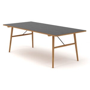 Hekla bord 208x95cm svartoljet eik