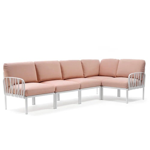 Komodo 5 hjørnesofa White - Rosa Quarzo