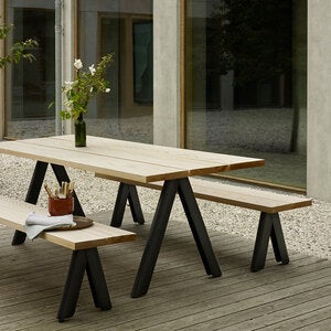 Overlap spisebord Antracitt svart