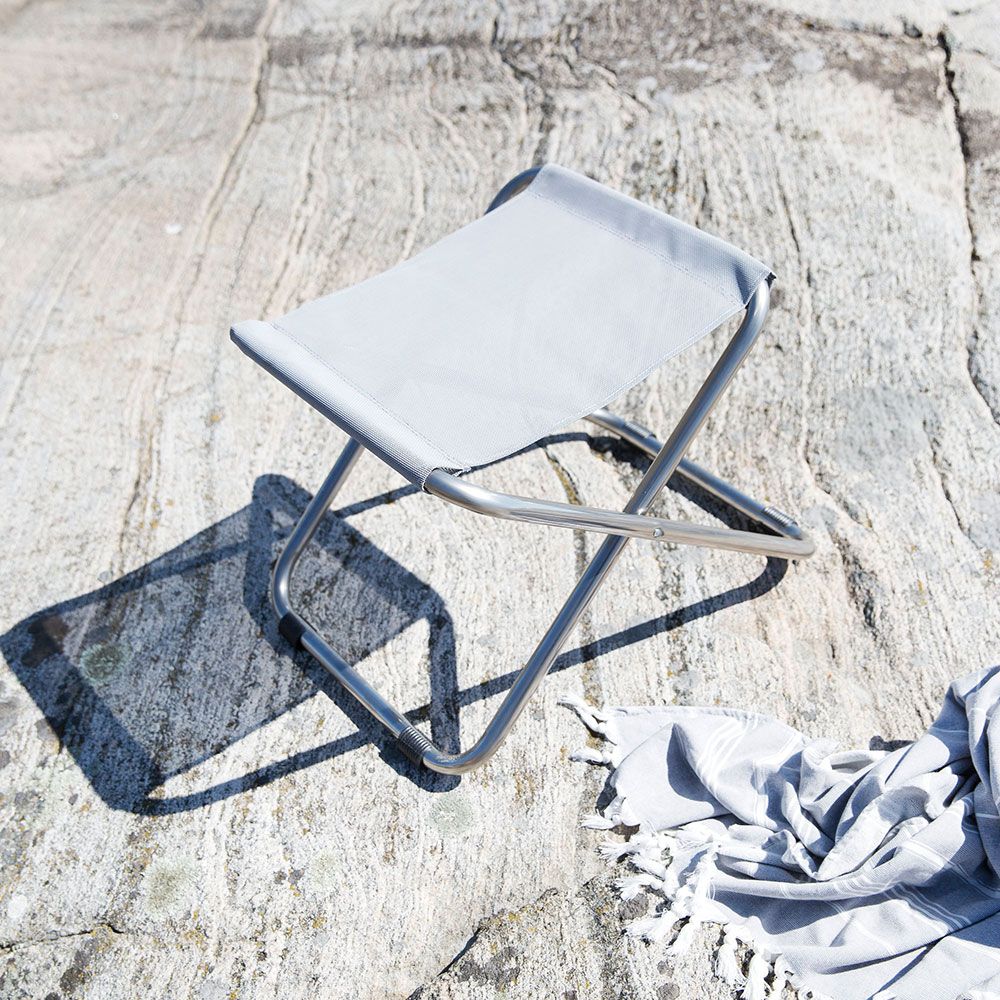 Chico fotpall taupe aluminium/textilene  