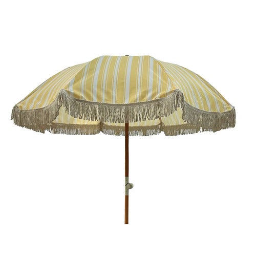  Parasoll med frynser Ø200 cm Gul