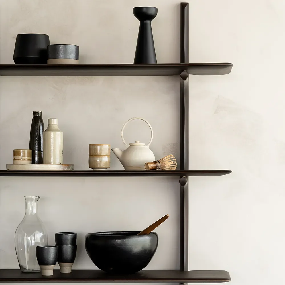 PI Vegghylle Mahogni dark brown 3 hylleplan