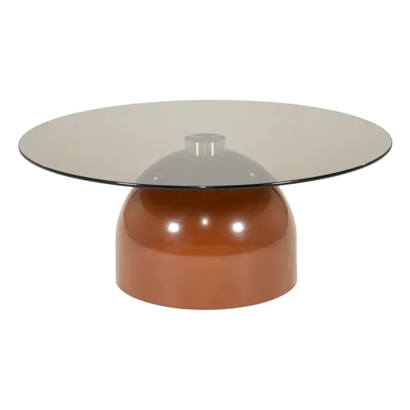 Irona large sofabord 80x80x33 cm glass brun