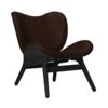 A Conversation Piece Lounge stol Black Oak/Hope Leather Brown