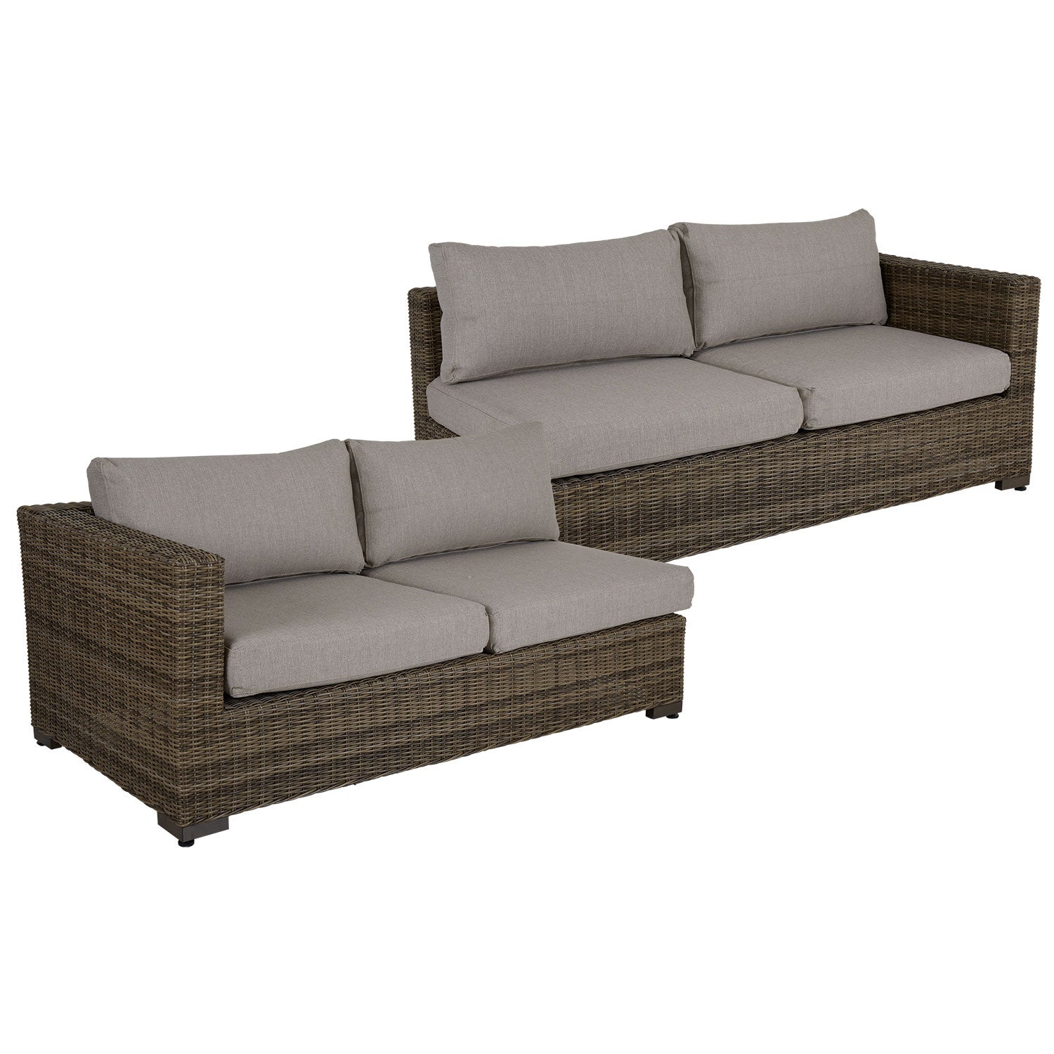 Ninja avslutningsdeler H+V rustikk kunstrotting inkl. vannavstøtende puter Brafab